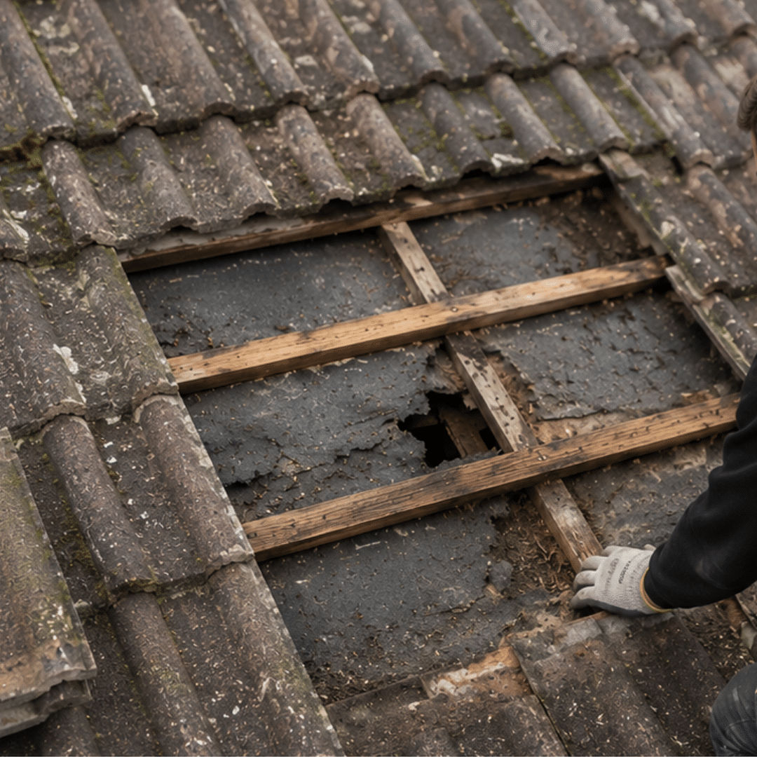 Roof Repairs Teynham - Removing the Damaged Tiles
